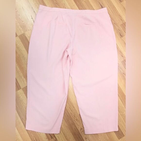 ELOQUII Blush Pink Ankle‎ Length Trouser Pant Lightweight Pastel Career Size 28 - Picture 2 of 12